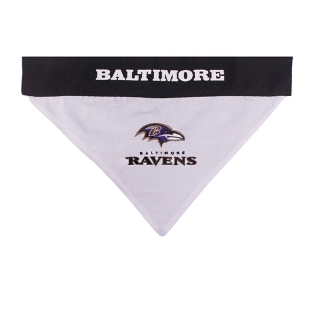 NFL Dog Bandana Baltimore Ravens Reversible Pet Bandana 2 Sided NWT Size S/M - Picture 3 of 9